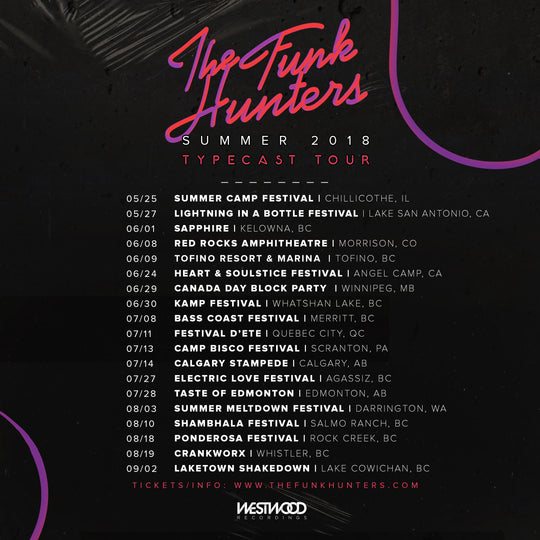 The Funk Hunters announce 2018 Summer Tour