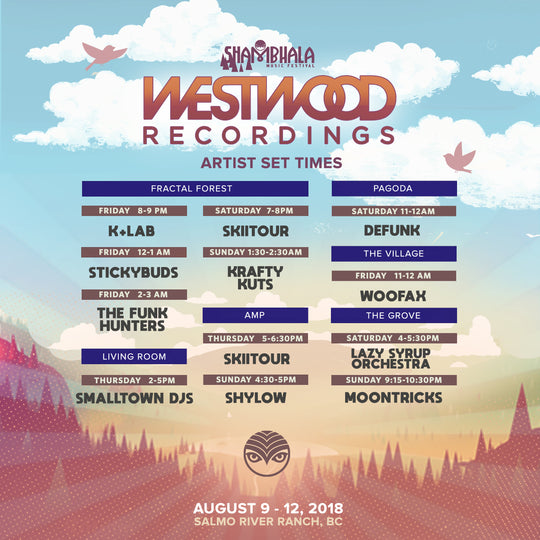 Westwood announce Shambhala 2018 Artist Schedule